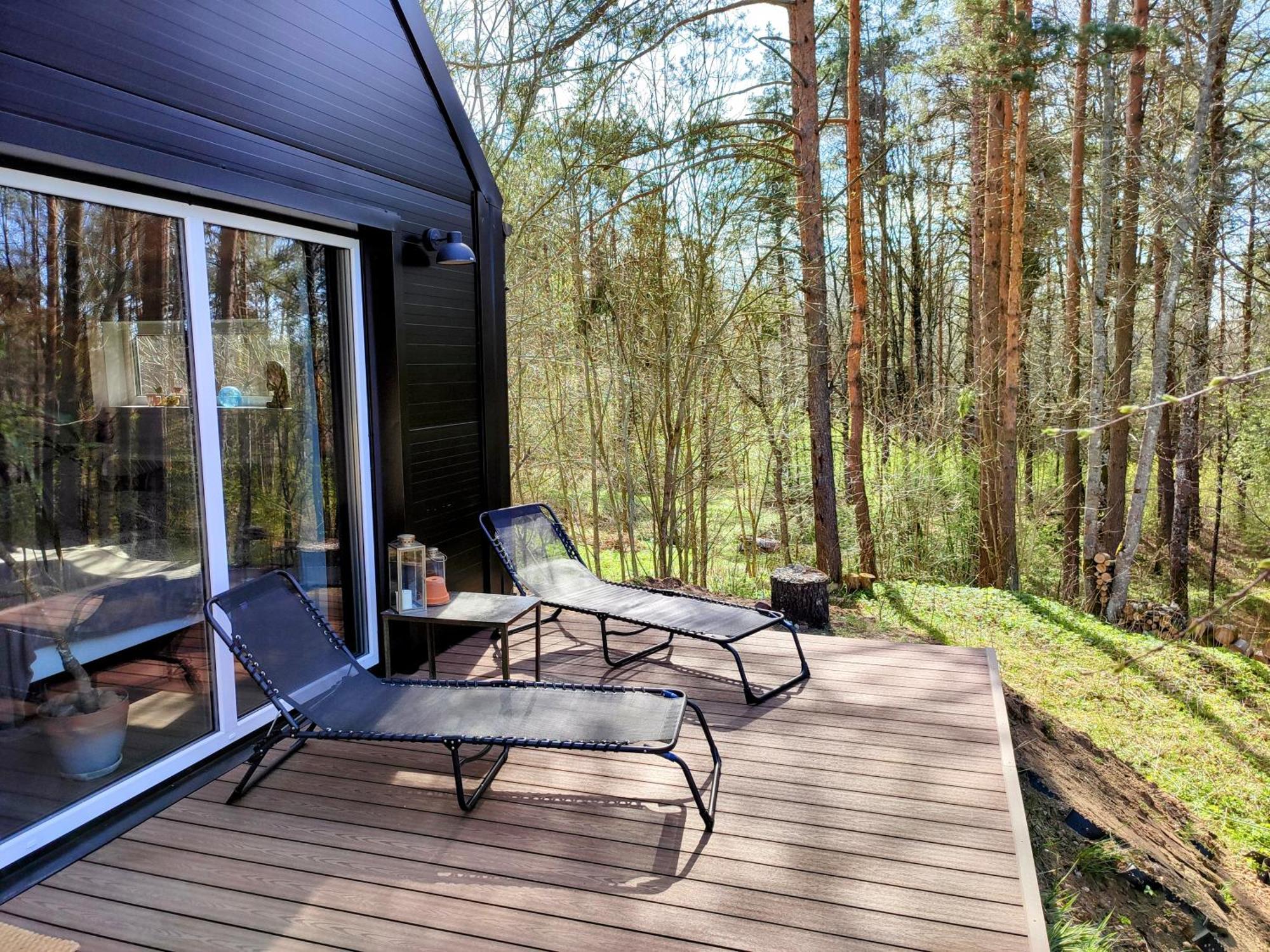 Modern Sauna Cabin In Horse Ranch Liyeplauke Bagian luar foto